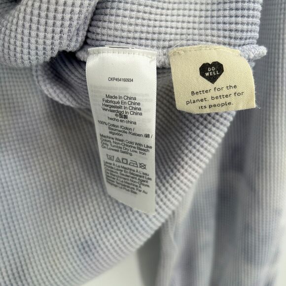 MADEWELL MWL Purple Tie Dye Waffle Knit Half Zip Pullover Sweater Size Medium - Picture 10 of 10